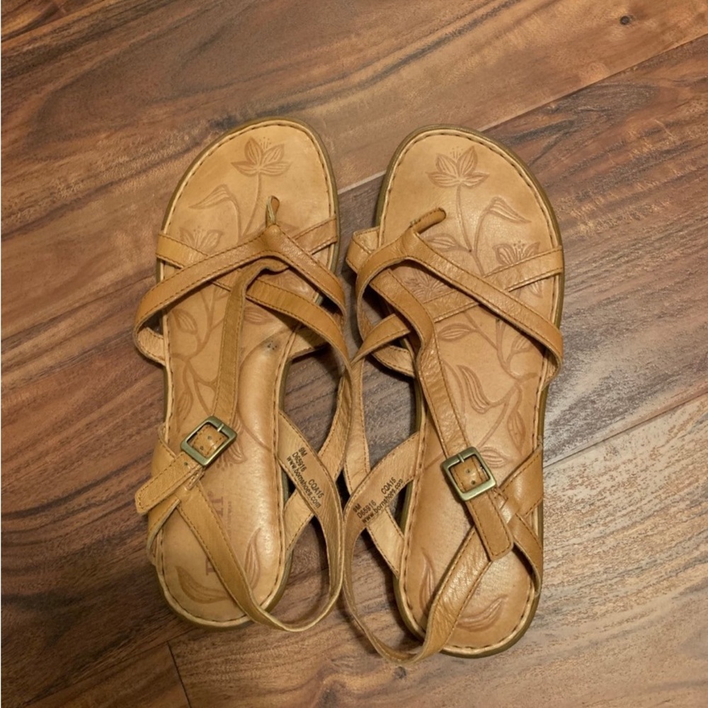 Born Tan Leather Sandals